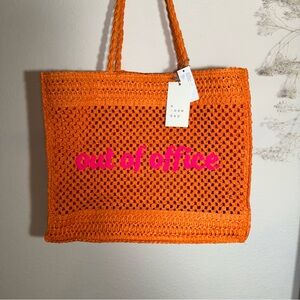 NWT A New Day “Out of Office” Raffia Bag – Orange – Target